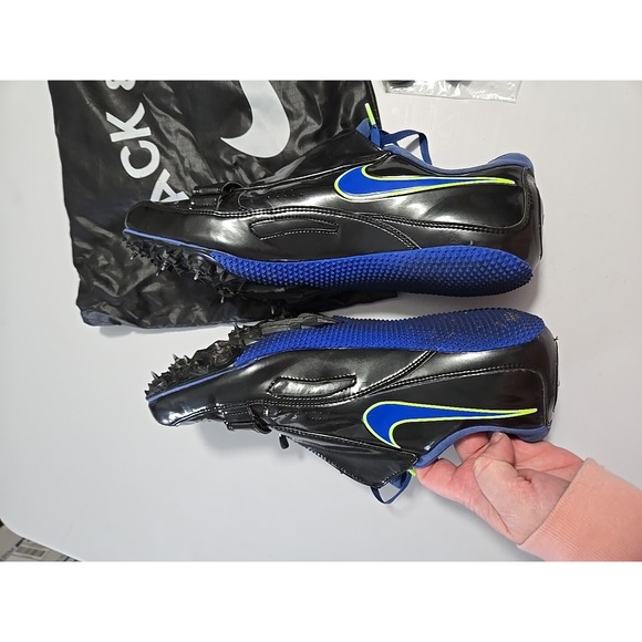 Nike Track Field‎ Spikes Shoes Men Black Blue Zipper Track Running Sprinter 11 - Picture 7 of 14